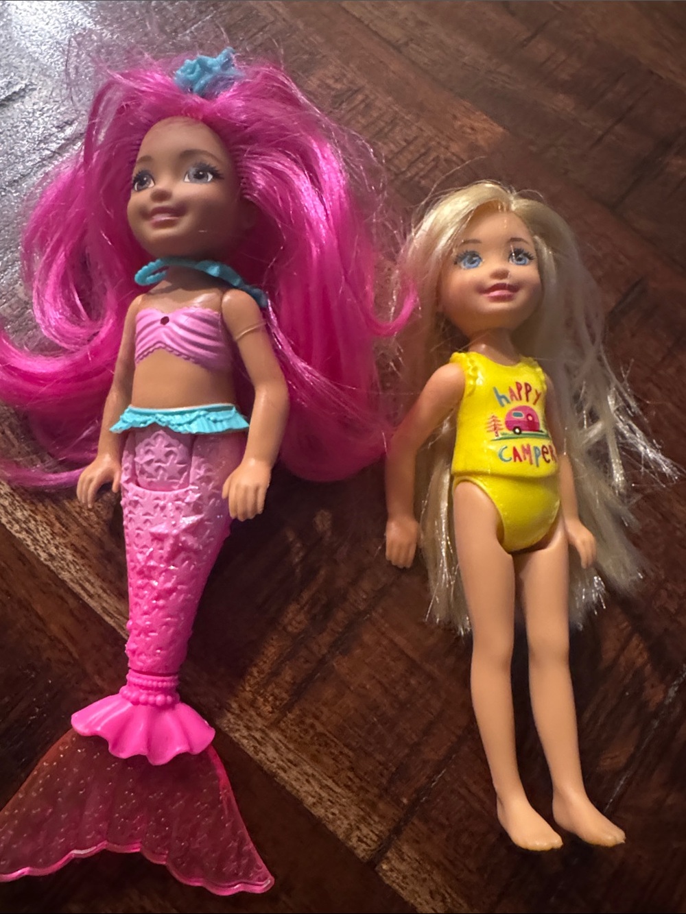 Barbie Pink Mermaid & Yellow Camper Doll Duo
